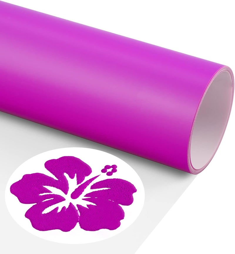 TransWonder 3D Puff Vinyl Heat Transfer Purple - Puff Heat Transfer Vinyl HTV Puff Vinyl 12"x6' for Heat Press T Shirt Compatible with Cricut Air or Maker by (Purple) - Image 1